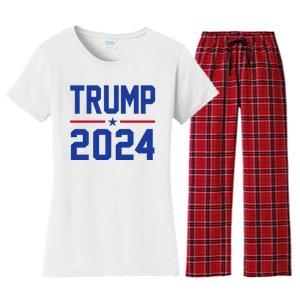 Trump 2024 Political Republican Women's Flannel Pajama Set