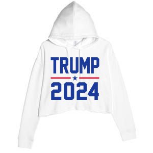 Trump 2024 Political Republican Crop Fleece Hoodie