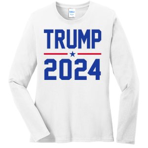 Trump 2024 Political Republican Ladies Long Sleeve Shirt