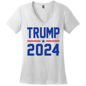 Trump 2024 Political Republican Women's V-Neck T-Shirt