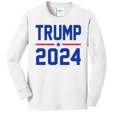 Trump 2024 Political Republican Kids Long Sleeve Shirt