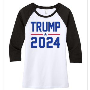 Trump 2024 Political Republican Women's Tri-Blend 3/4-Sleeve Raglan Shirt