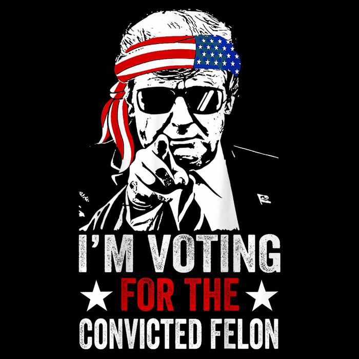 Trump 2024 Patriotic IM Voting Convicted Felon Drawstring Bag