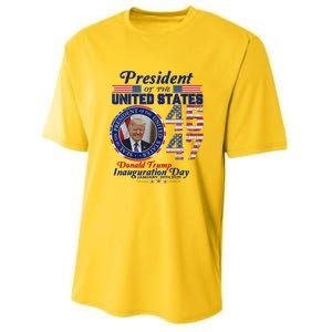 Trump 2024 President 45 And 47 American Flag Youth Performance Sprint T-Shirt