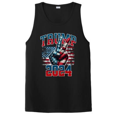 Trump 2024 Peace Sign PosiCharge Competitor Tank