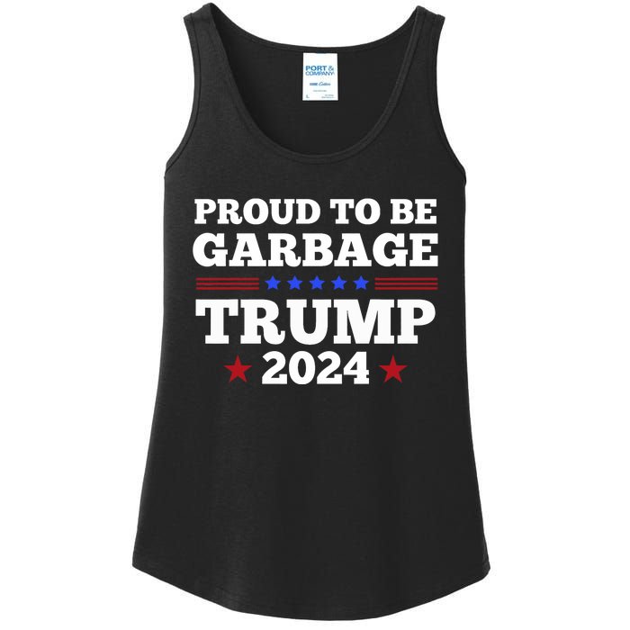 Trump 2024 Proud To Be Garbage Presidential Election Ladies Essential Tank