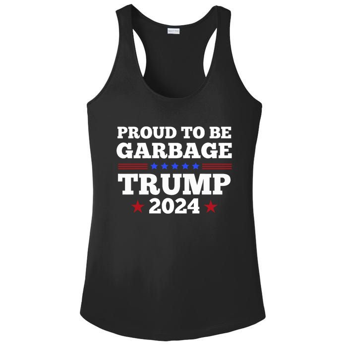 Trump 2024 Proud To Be Garbage Presidential Election Ladies PosiCharge Competitor Racerback Tank