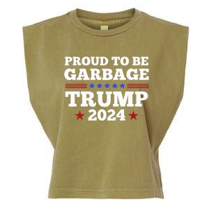 Trump 2024 Proud To Be Garbage Presidential Election Garment-Dyed Women's Muscle Tee