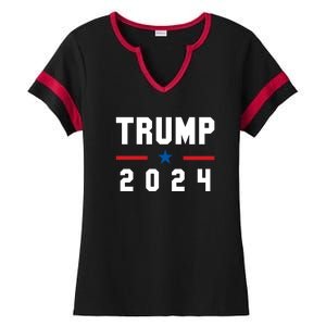 Trump 2024 | Pro Trump | Pro America | Republican Shirt | Patriotic Gifts Ladies Halftime Notch Neck Tee