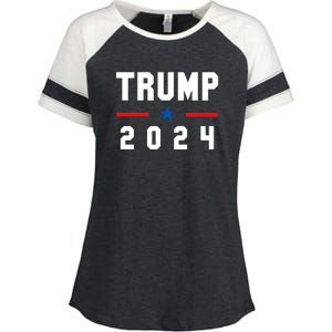 Trump 2024 | Pro Trump | Pro America | Republican Shirt | Patriotic Gifts Enza Ladies Jersey Colorblock Tee