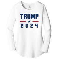 Trump 2024 | Pro Trump | Pro America | Republican Shirt | Patriotic Gifts Women's Perfect Tri Tunic Long Sleeve Shirt