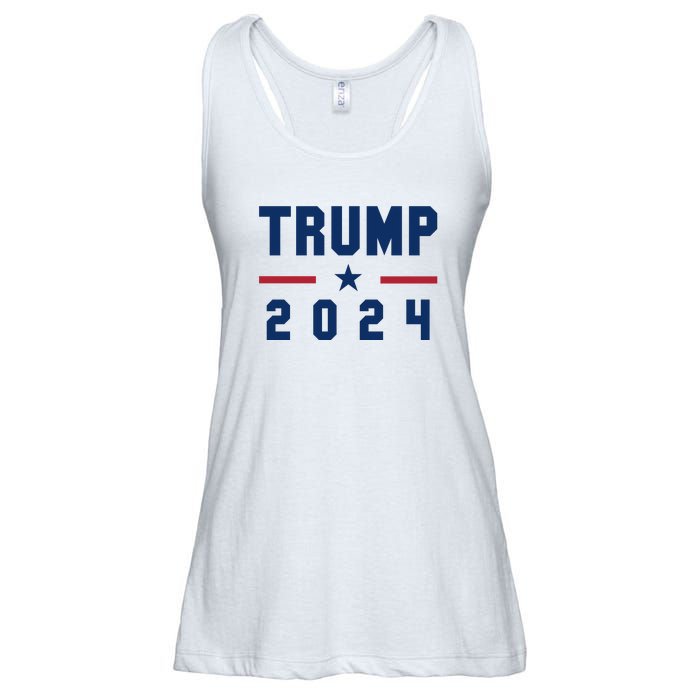 Trump 2024 | Pro Trump | Pro America | Republican Shirt | Patriotic Gifts Ladies Essential Flowy Tank