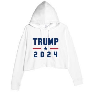 Trump 2024 | Pro Trump | Pro America | Republican Shirt | Patriotic Gifts Crop Fleece Hoodie