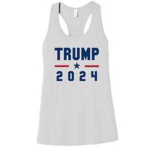 Trump 2024 | Pro Trump | Pro America | Republican Shirt | Patriotic Gifts Women's Racerback Tank