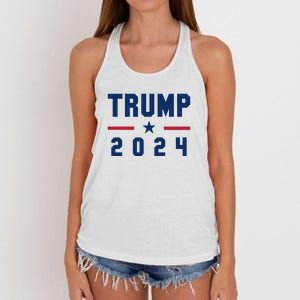 Trump 2024 | Pro Trump | Pro America | Republican Shirt | Patriotic Gifts Women's Knotted Racerback Tank