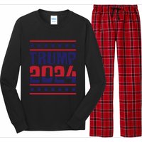 Trump 2024 Patriotic Motif Long Sleeve Pajama Set