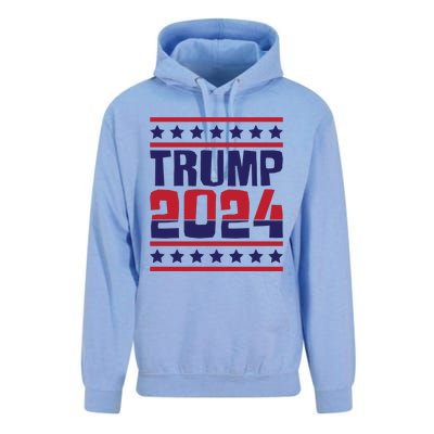 Trump 2024 Patriotic Motif Unisex Surf Hoodie