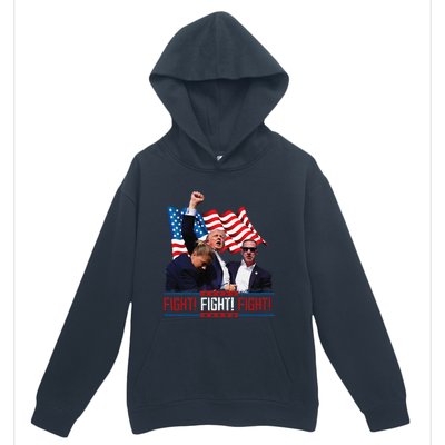 Trump 2024 President Fight Bloodied Fist Pumping Of Legend Urban Pullover Hoodie