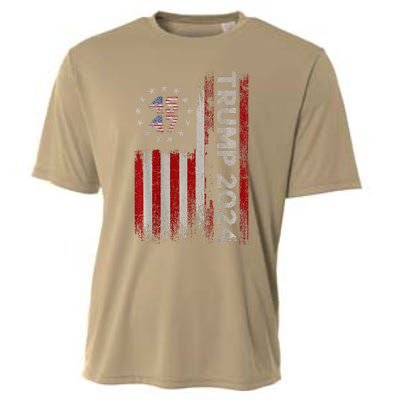 Trump 2024 President 45 And 47 American Flag Trump 2024 Back Cooling Performance Crew T-Shirt