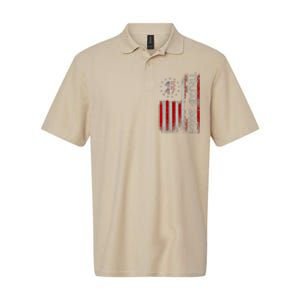 Trump 2024 President 45 And 47 American Flag Trump 2024 Back Softstyle Adult Sport Polo