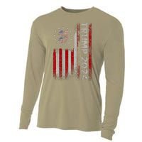 Trump 2024 President 45 And 47 American Flag Trump 2024 Back Cooling Performance Long Sleeve Crew