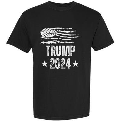 Trump 2024 Pro Trump American Flag Garment-Dyed Heavyweight T-Shirt