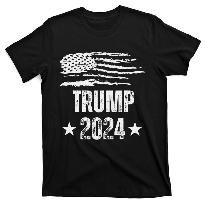 Trump 2024 Pro Trump American Flag T-Shirt