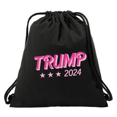 Trump Pink Donald Trump 2024 US Election Pink Girly Drawstring Bag