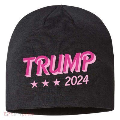 Trump Pink Donald Trump 2024 US Election Pink Girly Sustainable Beanie