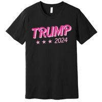 Trump Pink Donald Trump 2024 US Election Pink Girly Premium T-Shirt