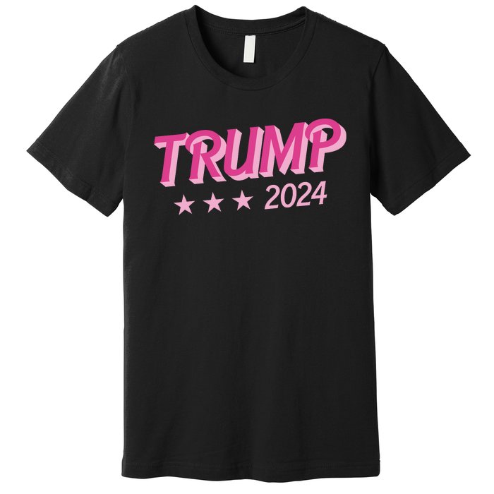 Trump Pink Donald Trump 2024 US Election Pink Girly Premium T-Shirt