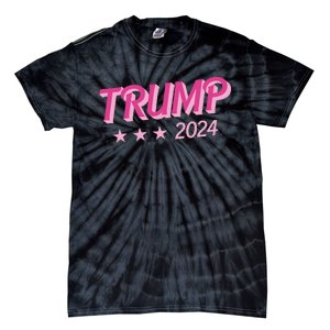 Trump Pink Donald Trump 2024 US Election Pink Girly Tie-Dye T-Shirt