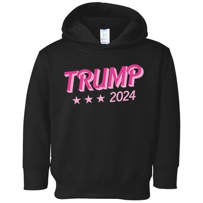 Trump Pink Donald Trump 2024 US Election Pink Girly Toddler Hoodie