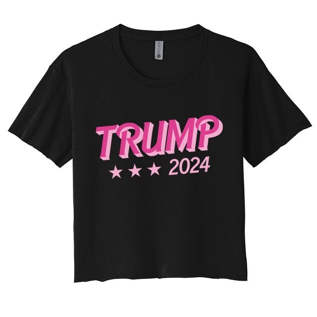 Trump Pink Donald Trump 2024 US Election Pink Girly Crop Top