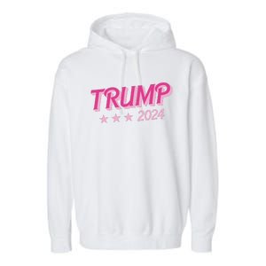 Trump Pink Donald Trump 2024 US Election Pink Girly Garment-Dyed Fleece Hoodie