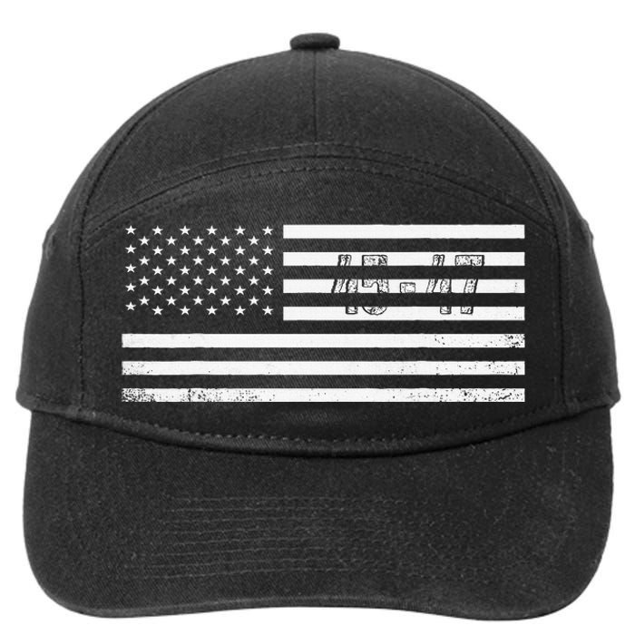 Trump 2024 President 45 47 Vintage American Flag Pro Trump 7-Panel Snapback Hat