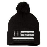 Trump 2024 President 45 47 Vintage American Flag Pro Trump Pom Pom 12in Knit Beanie