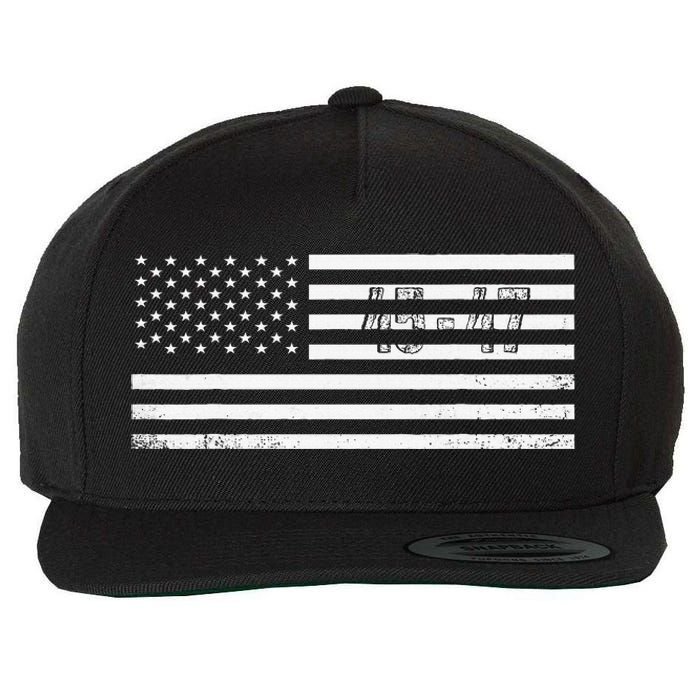 Trump 2024 President 45 47 Vintage American Flag Pro Trump Wool Snapback Cap