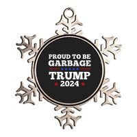 Trump 2024 Proud To Be Garbage Presidential Election Metallic Star Ornament