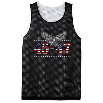 Trump 2024 President 45 and 47 American Flag Trump 2024 Mesh Reversible Basketball Jersey Tank