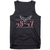 Trump 2024 President 45 and 47 American Flag Trump 2024 Tank Top