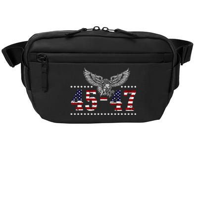 Trump 2024 President 45 and 47 American Flag Trump 2024 Crossbody Pack