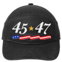 Trump 2024 President 45 47 7-Panel Snapback Hat