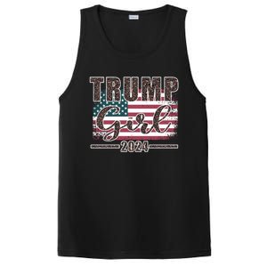 Trump 2024 Pro Trump Supporter Leopard Print Funny Gift PosiCharge Competitor Tank