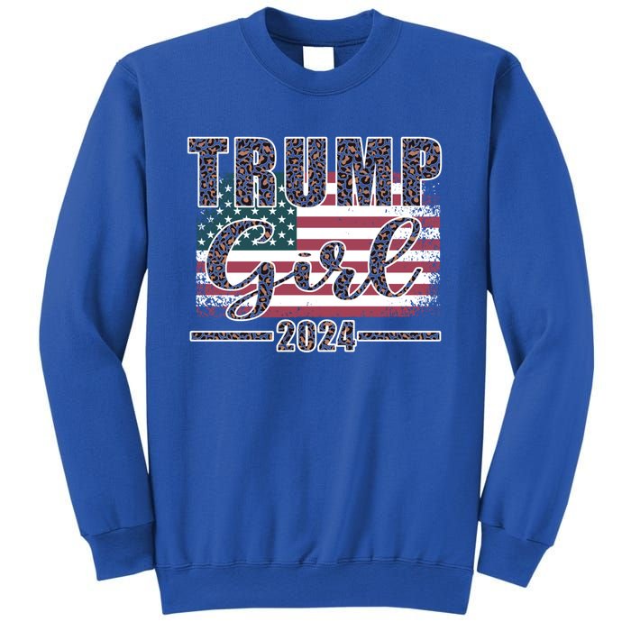 Trump 2024 Pro Trump Supporter Leopard Print Funny Gift Sweatshirt