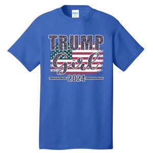 Trump 2024 Pro Trump Supporter Leopard Print Funny Gift Tall T-Shirt