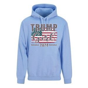 Trump 2024 Pro Trump Supporter Leopard Print Funny Gift Unisex Surf Hoodie