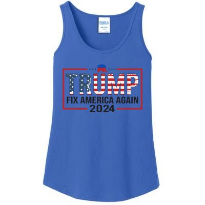 Trump 2024 President Fix America / Presidential Election Cool Gift Ladies Essential Tank