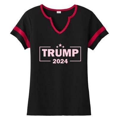 Trump 2024 Political Support Graphic Ladies Halftime Notch Neck Tee