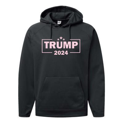 Trump 2024 Political Support Graphic Performance Fleece Hoodie